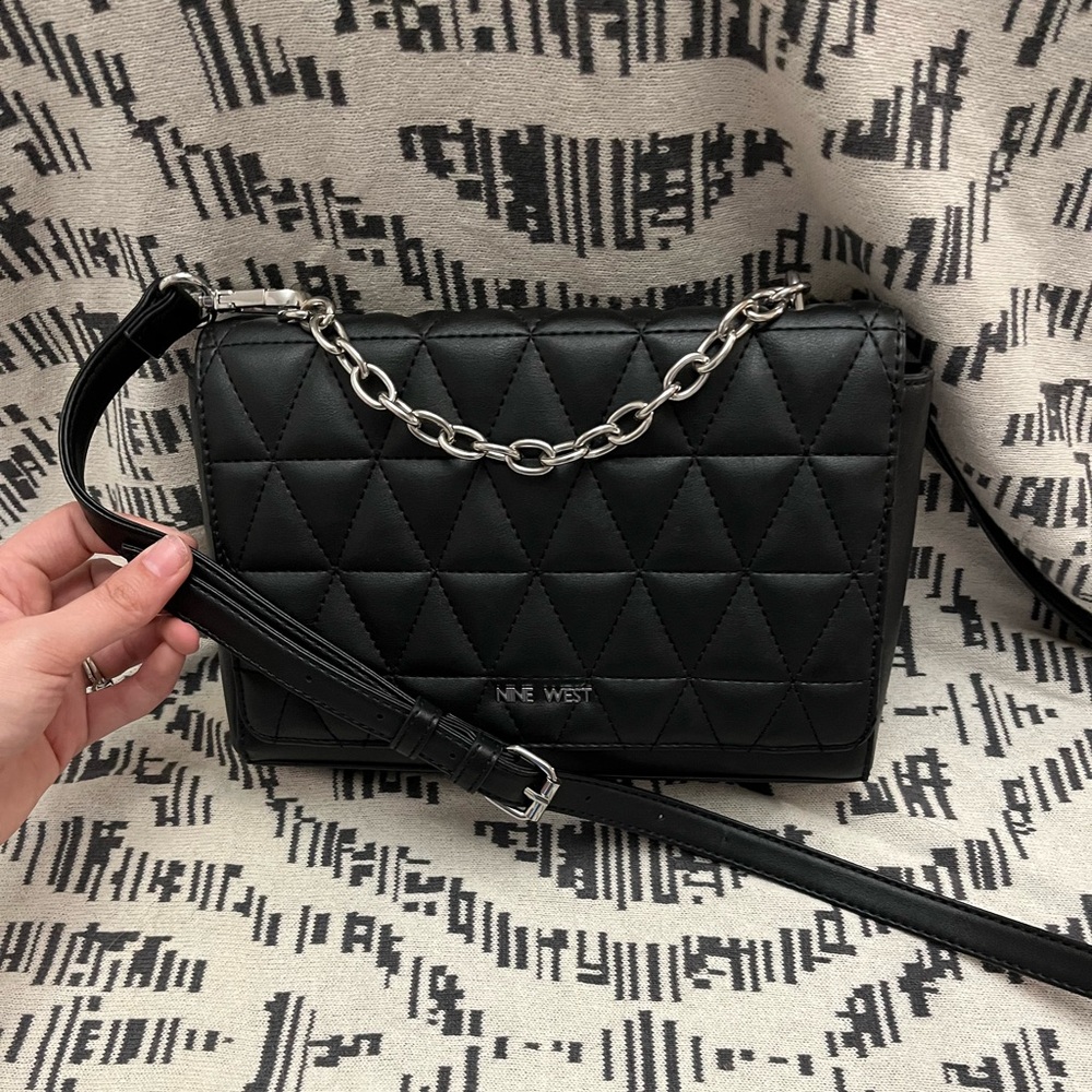 Nine West Black Quilted Crossbody Bag - Picture 5 of 9